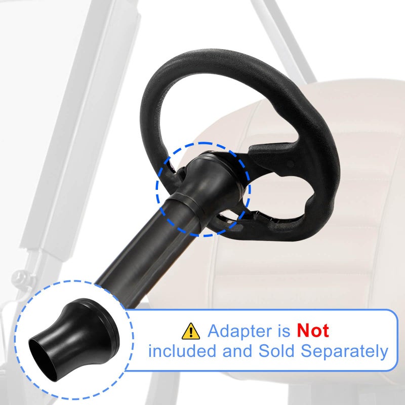 MOSNAI Golf Cart Steering Wheel, Fit EZGO TXT RXV, Club Car DS Precedent Tempo, Yamaha G2-G29 Most Golf Cart, Universal Golf Steering Wheel, Ergonomic Design, D Shape Design - Image 5